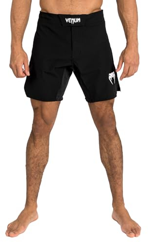 Venum Herren Contender Mens Fight Shorts, Black/White, M Lang EU