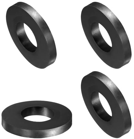 QUARKZMAN 4pcs Entretoises en Caoutchouc, Rondelles Caoutchouc Anti-Vibration Épaisses Amortisseur Coussins Maison Réparation, 80mm Diamètre Extérieur, 33mm Diamètre Intérieur, 10mm Hauteur