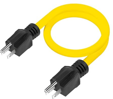Cable de extensión Macho Macho - Cable de extensión de Doble Extremo, Conveniente Cable de alimentación del generador | Cable Adaptador de generador, Cable de extensión de Enchufe Macho para Genera