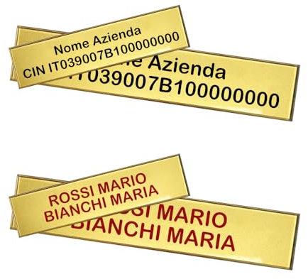 Circuito AUT AUT Targhette Citofono Personalizzate in Metacrilato Incise con Nome o Codice CIN - Targa Buca Lettere e Posta Elegante e su Misura