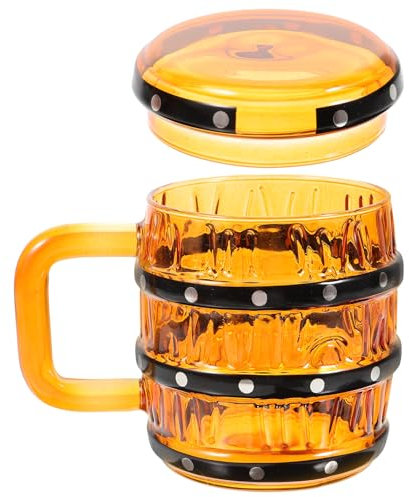 MAGICLULU Chopes À Bière Créatives Avec Couvercle En Verre Style Rétro Pour Fêtes À Domicile