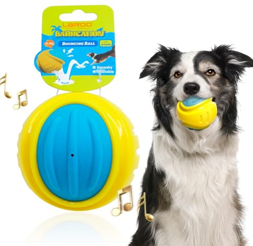 LaRoo Hundebal Hundespielzeug Balls,Hundeball mit Quietscher, Hundespielzeug Schwimmfähig, Kauspielzeug für Mittelgroße bis Große Hunde (L-3.93in)