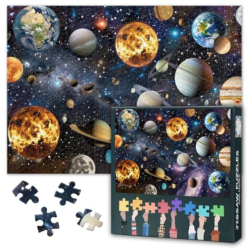 Galaxy Puzzles für Erwachsene 1000 Teile, Kosmische Astronomie Puzzles, Realistisches 1000 Teile Puzzle für Erwachsene mit Himmelskörpern, Herausforderndes Puzzle 1000 Teile Weltraumthema für