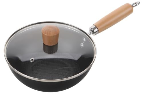 Warmhm Small Iron Pot Lid Japanese Cooking Wok Pan Household Frying Pan for Kitchen Gadget