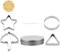 Tinoaly 6pcs Korean Sugar Candy Making Tools, Stainless Steel Cookie Cutters Set Multi-Shape Biscuit Molds for Baking Cake Decoration Family and Party Game DIY