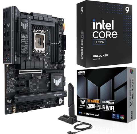 Micro Center Scheda madre CPU Combo - Ultra 9 285K 24-core LGA 1851 Desktop Bundle con scheda madre Tuf Gaming Z890-Plus WiFi