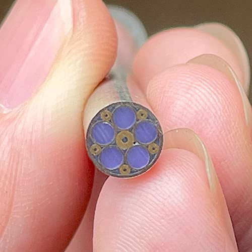 Knife Handle Mosaic Pin Rivets, Brass Resin Filling Mosaic Pin Rivets for Knife Handle 6x60mm Multicolor(Purple)