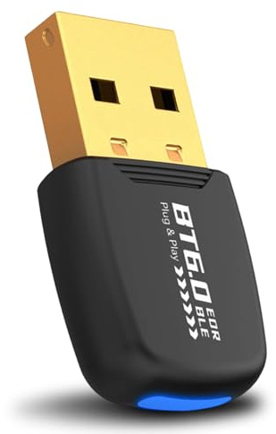 B1 Bluetooth Adapter 6.0 for PC, USB 6.0 Bluetooth Dongle, EDR Wireless Transmitter Receiver for Laptop, PC, Headset Keyboard Mouse Stereo Compatible Windows 11/10/8.1/7