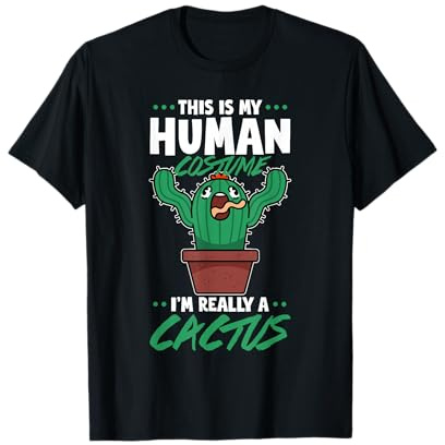 Design Amusant de Cactus d'halloween – This is My Human Costume T-Shirt
