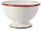 Ibili 909512 Bol avec Pied, Porcelaine, Blanc/Rouge, 14 x 14 x 8 cm