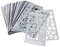Stück Buchstaben Schablone Zeichenschablonen Malschablonen Set Stanzschablone Stanzformen für Kinder DIY Album Scrapbooking Papier Karte Deko (Weiß)