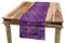 ABAKUHAUS Jahrgang Tischläufer, Rococo Damast-lila, Esszimmer Küche Rechteckiger Dekorativer Tischläufer, 40 x 300 cm, Dunkelviolett Violett