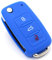 CYK www. CoverYourKey .de Schlüssel Hülle VA für 3 Tasten Auto Schlüssel Silikon Cover von Finest-Folia (Blau)