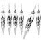com-four® 6X Christbaumanhänger Eiszapfen mit Schnee - edler Tannenbaumschmuck zum Anhängen - Christbaumschmuck für Winter- und Weihnachtsbaum-Dekoration - Christbaumkugel-Set (Silberfarben)