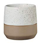 ASA Caja Becher aus Terracotta und Steingut in der Farbe Grau-Braun 0,15L, Maße: 6,5cm x 6,5cm x 6,6cm, 28113101