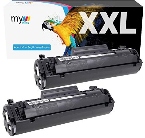 Toner Q2612A 12A Tonerkartusche für HP Laserjet 1012 1015 1018 1020 3015 3050 M1319 MFP (2X Schwarz)