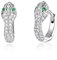 Ategazza Damen Ohrringe Schlangen 925 Sterling Silber Creolen mit Zirkonia ge12