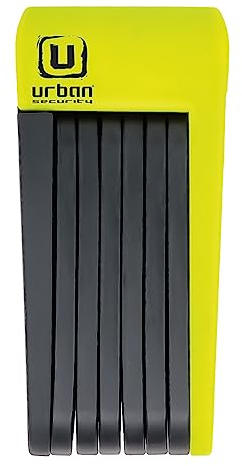 URBAN UR469Y Cadenas Velo Pliable, Visible, 70cm Plus Compact, Plus Facile à Transporter Sans Bruit, Protection Anti-rayures, Anti vol avec Serrure Haute Sécurité, Polyvalent pour Vélo Trottinette