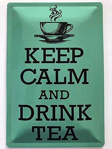 Metall Schild 20x30cm Keep Calm And Drink Tea Tee Sprüche Blechschild