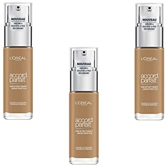 L'Oréal Paris Perfect Match Grundierung 8D/8.W Golden Cappucino, 3er Pack (3 x 30 ml)