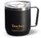 Teacher Mug (300ml/10.1oz) Black Reusable Mug | 18/8 Stainless Steel, Vacuum Insulated Travel Tumbler Mug | Carry Hot & Cold Beverage | Tea & Coffee Mug, Teacher Appreciation Gifts | VAHDAM