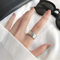 MAYIYAHO Schlichte, Dicke, glänzende Ringe, runder Kreis, minimalistische Öffnung, Öffnung, Zeigefingerring, Einheitsgröße, Trendiger Schmuck, Paarring