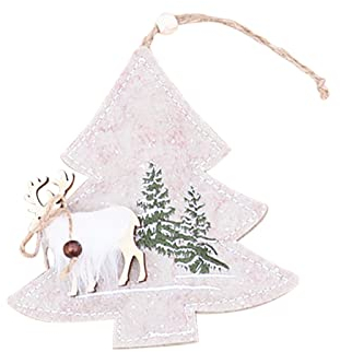 TianWlio Weihnachtsschmuck Stoff Sternförmiger Weihnachtsbaum Holz Anhänger Zubehör Wohnmobil Innen (GY2, One Size)