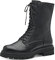 MARCO TOZZI Stivali Stringati Donna senza Tacco in Pelle Sintetica Bassi, Black, 38 EU