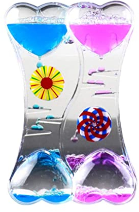 Liummrcy Jouet sensoriel pour Relaxation, minuterie de Mouvement, minuteur de Mouvement Liquide Jouet sensoriel drôle, détente de Lampe de Lave de Couleurs flottantes, Jouet apaisant