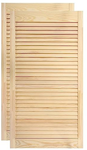 Portes d armoire à persiennes 2 pcs 99,3x39,4 cm pin massif