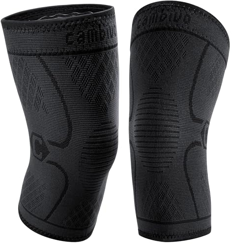 CAMBIVO Rodilleras Menisco y Ligamento, 2 x Rodilleras Deportivas Compresion para Gym, Voleibol, Futbol, Baloncesto, Desgarro de Menisco, Rodilleras Aliviar el Dolor en Articulaciones