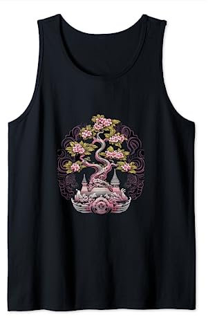 Orchidee Blume Bonsai Japanische Baumpflanzen Gartenarbeit Tank Top