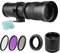 Camnoon Camera MF Super Telephoto Zoom Lens F/8.3-16 420-800mm T Mount + UV/CPL/FLD Filters Set +2X 420-800mm Teleconverter Lens + T2-AF Adapter Ring