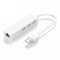JJ-Shop24 USB A auf 3 x USB A und RJ45 Ethernet LAN Adapter Hub Kabel Mac USB-A Netzwerk