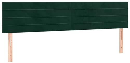 vidaXL Kopfteile Dunkelgrün 180x5x78/88 cm Samt