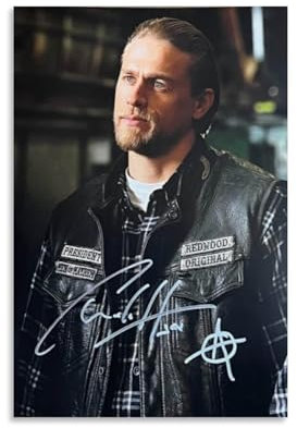 MNABSO Sons of Anarchy Character Signed Poster Poster Dekorative Malerei Leinwand Wandkunst Wohnzimmer Poster Schlafzimmer Malerei 12x18inch(30x45cm)