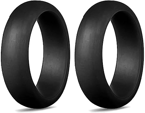 Lapyyne 2 Stück, Beliebt für Männer und Frauen, Coole Ringe Aus Silikon, Ehering Aus Silikon, 5,7 Mm, 6