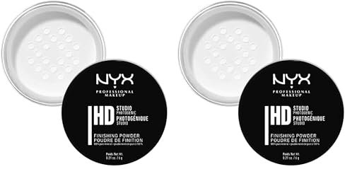 NYX Professional Makeup Studio Finishing Powder, Loses Puder, Mattes Finish, Ölabsorbierend, Vegane Formel, Farbton: Translucent (Packung mit 2)