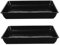 Flower Pot Tray - 2Pcs Square Black Plastic Drip Trays for Plant Pots Thickened Base for Stability Ideal for Balconies and Outdoor Gardens