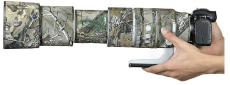 CHASING BIRDS Wasserdichte Objektivschutzabdeckung für Canon RF 200–800 mm F6.3–9 IS USM, regenfeste Objektivschutzabdeckung (verwelkte Blatt-Tarnung, mit Verlängerung RF 1,4 x)