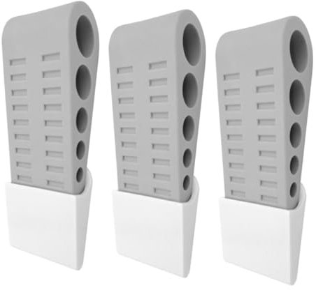 SEWACC 3pcs Door Security Bar TPR Door Stopper Security Stops for Safety Grey Stop