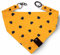 vanClyde® Rome Hundehalstuch, Dreieckstuch, Bandana für Hunde, größenverstellbar, Stilvolles Accessoire in Gelb Herzmuster mit Karabinerverschluss, Größe M