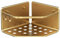 TATAY Panier de douche d'angle de la Collection Serenity, en Aluminium, Couleur Or, Dimensions 20 x 20 x 12 cm