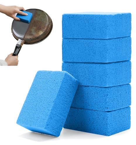 Defresit 6 bloques de limpieza de parrilla, piedra pómez de limpieza, piedra pómez, herramienta de limpieza de barbacoa, limpiador de ladrillos reutilizable para parrilla de barbacoa, parrilla de