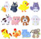 Tadpolez 12 Piezas Imanes para Nevera para Niños,Dibujos Imanes de Refrigerador,Imanes Nevera Suaves,Frigoríficos Imanes,Dibujos Animados Imanes,Imanes de Nevera de Animales,para Neveras