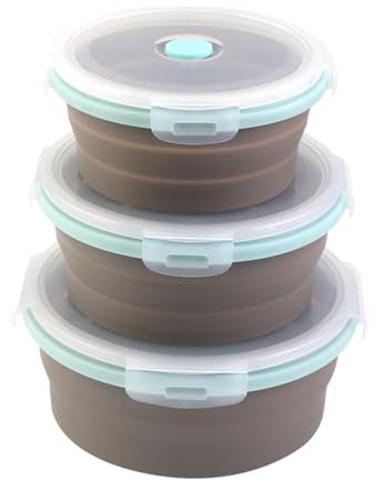 SPORWAY 3 Stück Mikrowellengeschirr mit Deckel: 350ml 500ml 800ml Mikrowellen Geschirr Set mit Dampfventil, Vorrats Dose Aufbewahrung für Mikrowelle und Kühl Gefrierschrank