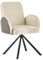 B&D Home Chaise de Salle à Manger Michael 1 pièce, pivotante Chaise de Salle à Manger rembourrée Chaise avec accoudoirs pour Salle à Manger, Salon, Bureau, Crème, 11134-CREM-1