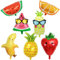 KOBOKO Hawaii Party Deko Obst Folienballon, 7 Stk Hawaii Deko Obst Luftballons, Deko Ananas Sommerfest Party Ballons, Hawaiian Tropic Banane Ballons für Geburtstag Hochzeit Sommer Strand Deko