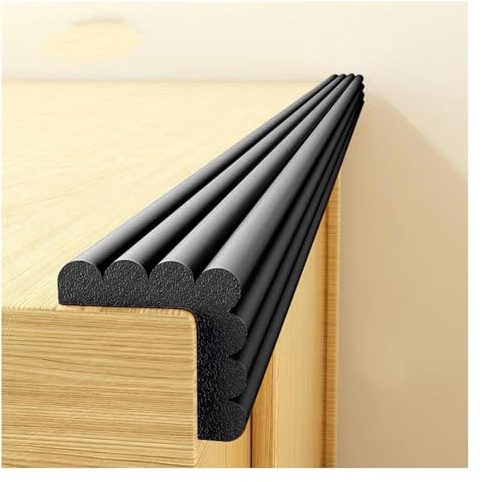 SFQEVHRZ Foam Wall Edge Corner Guard， Proofing Edge Guards Padding 3M Adhesive, Furniture Edge And Corner Bumper Guards, Fireplace Safety Bumper Guard(Black,2m)