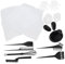 MOTHNUR Kit De 12 Pinceles Para Teñir El Cabello Herramientas Completas Para Mezclar Tintes Y Obtener Resultados Fáciles De Usar.
